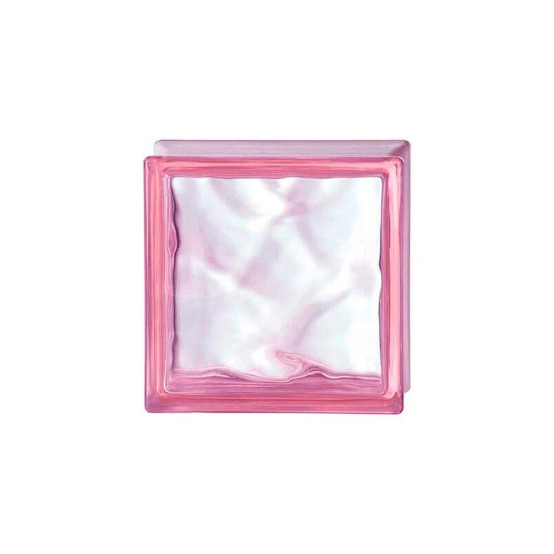 Pavés Cuadrado Novo Shade Ondulado Transparente Rosa Cipria 19x19x8cm
