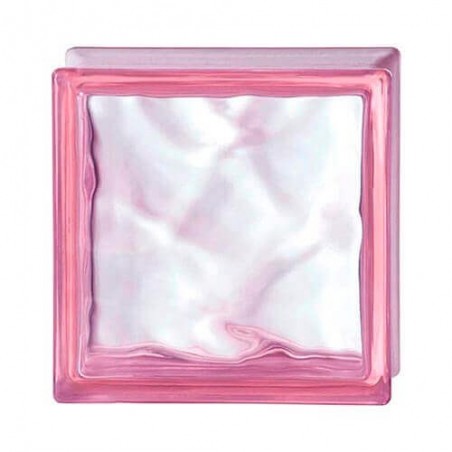 Pavés cuadrado shade ondulado transparente rosa cipria 19x19x8cm Novo