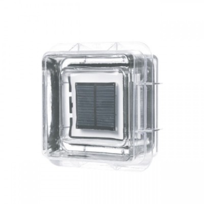 Pavés transitable cuadrado fotovoltaico de 4 leds 11,7x11,7x6cm