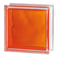 Pavés inyectado ondulado transparente naranja 19x19x8cm Básico