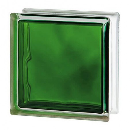 Pavés inyectado ondulado transparente esmeralda 19x19x8cm Básico