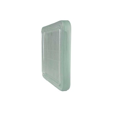 Baldosa de vidrio pisable prisma transparente 16x16x3cm