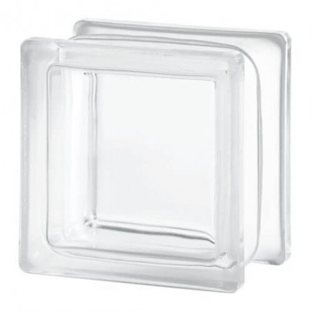 Pavés cuadrado liso transparente neutro 11,5x11,5x8cm