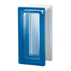 Pavés rectangular liso satinado 1 lado azul 19x9x8cm Diseño