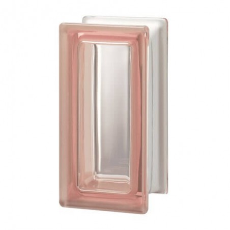 Pavés rectangular liso transparente rosa 19x9,4x8cm Diseño