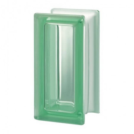 Pavés rectangular liso transparente verde 19x9,4x8cm Diseño