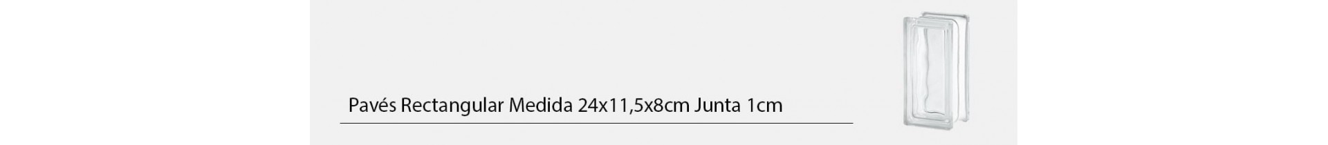 Pavés rectangular junta 1cm medida 24x11,5x8cm
